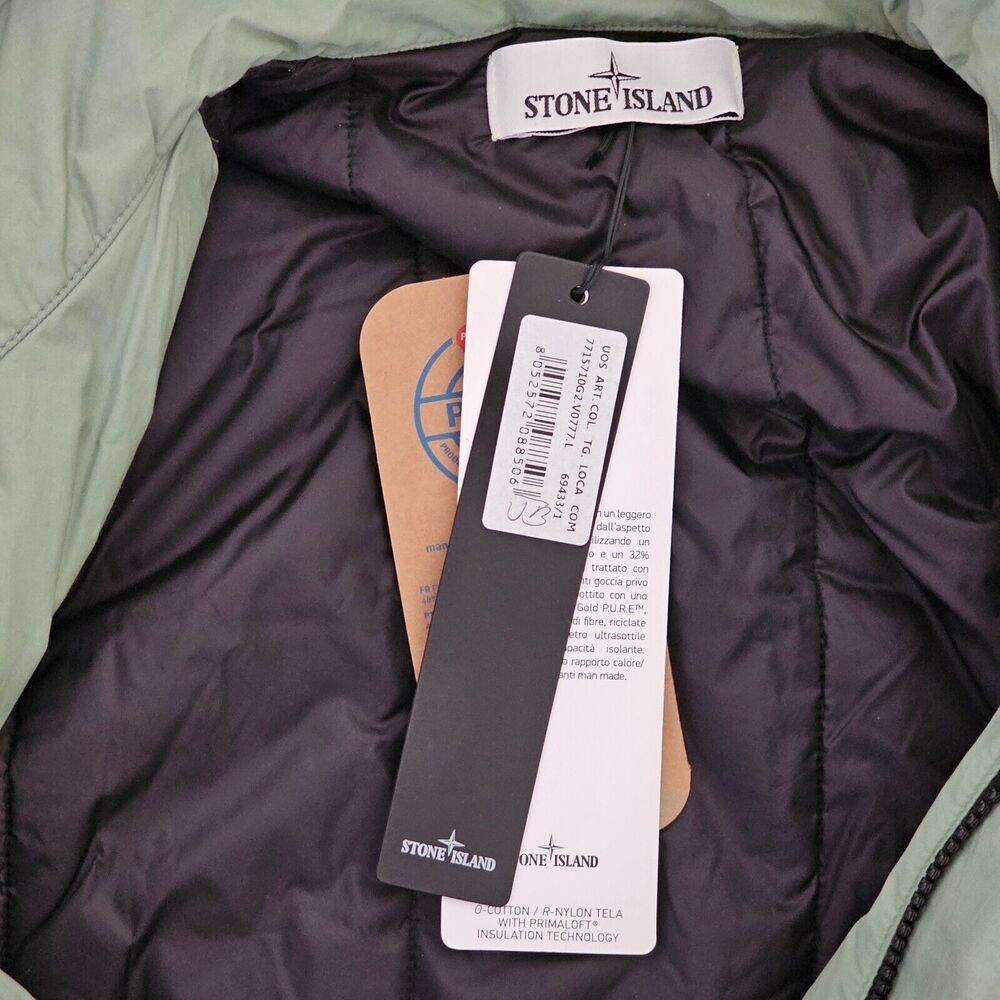 Stone Island Primaloft Insulation Hooded Fishtail Parka - Fabric - Green - Sz L - Picture 4 of 12